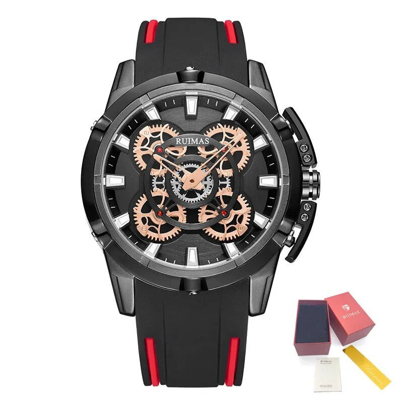 RUIMAS Top Brand Mens Watches Luxury Silicone Large Dial Sports Quartz Wristwatch Waterproof Date Clock Casual Relogio Masculino 547