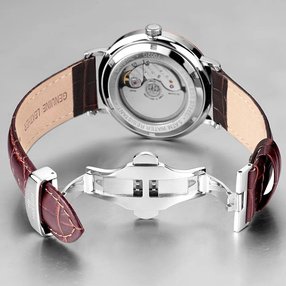 NAKZEN Miyota 9015 Automatic Mechanical Men Watch 2019 Hot Wrist Brand Luxury Sapphire glass Wristwatch Clock Relogio Masculino 7002