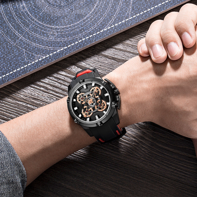 RUIMAS Top Brand Mens Watches Luxury Silicone Large Dial Sports Quartz Wristwatch Waterproof Date Clock Casual Relogio Masculino 547