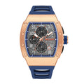 MEGIR Blue Luxury Sport Watch for Men Steel Case Waterproof Luminous Military Quartz Chronograph Auto Date Reloj Hombre 8411