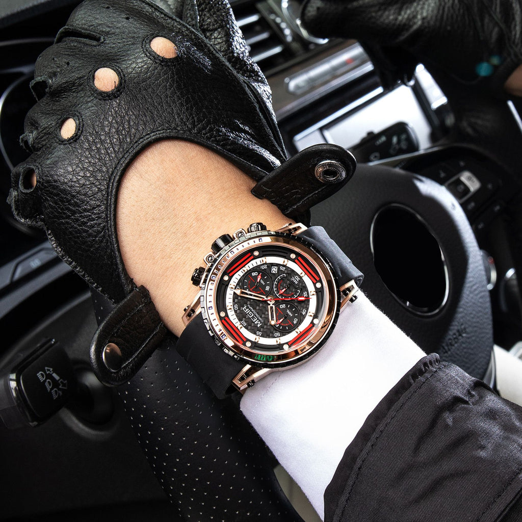 MEGIR Men's Sports Military Watches Fashion Luxury Quartz Wristwatch Silicone Strap Waterproof Chronograph Luminous Male Clock 2143