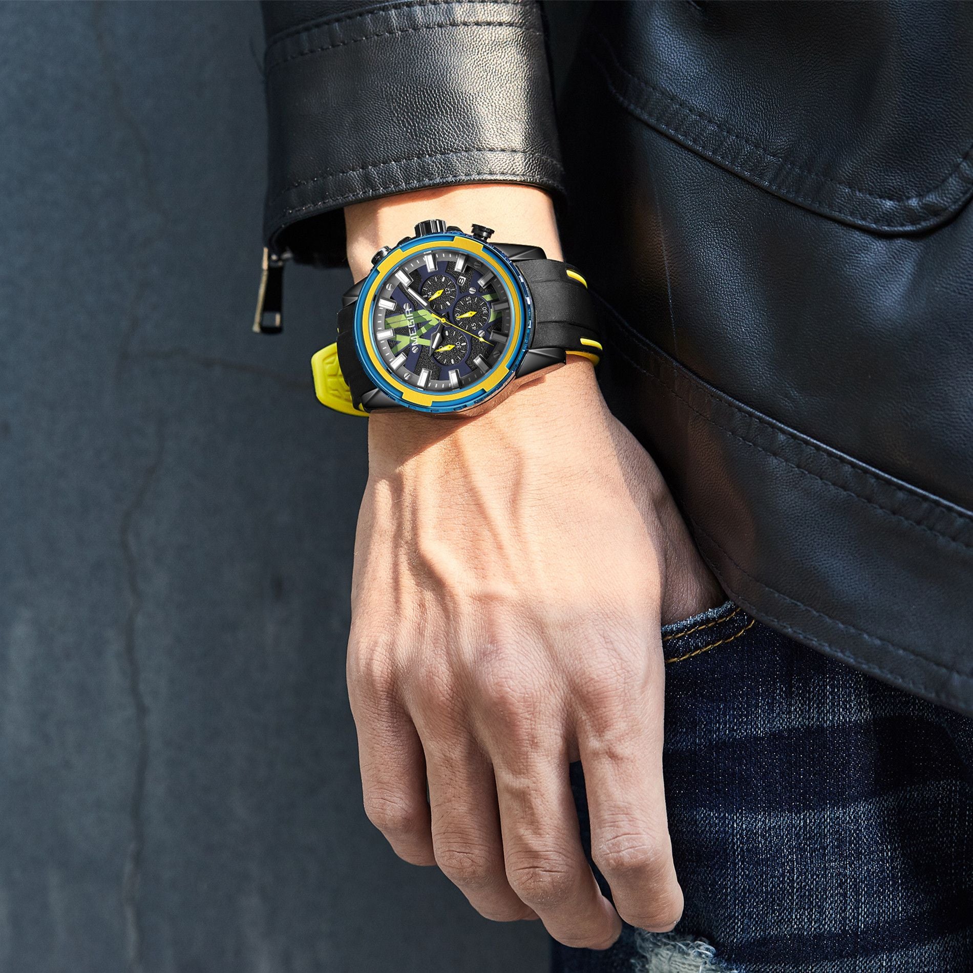 MEGIR New Sport Watch for Luxury Silicone Quartz Casual Wristwatch Waterproof Military Wrist Watch Man Clock Reloj Hombre 2133