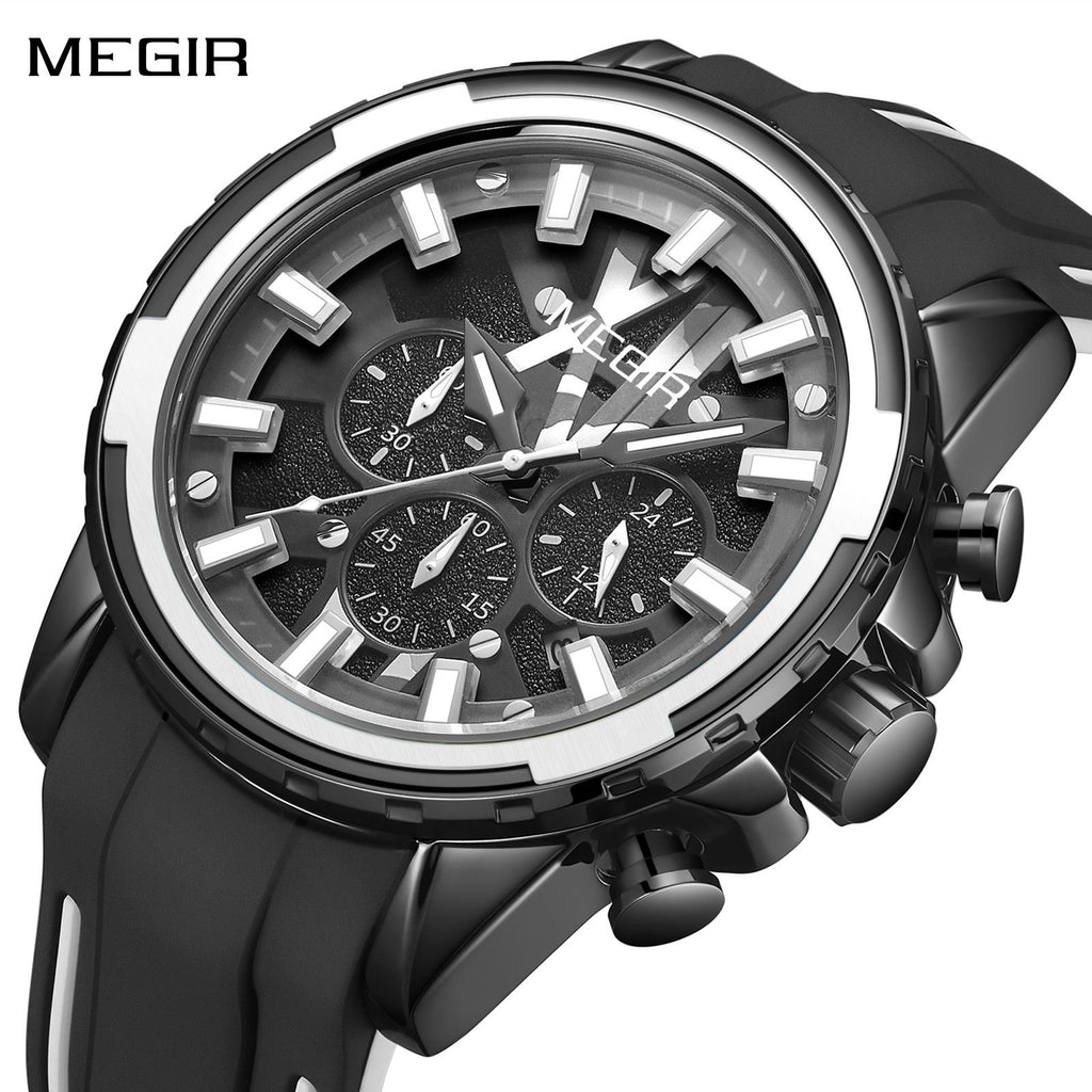 MEGIR New Sport Watch for Luxury Silicone Quartz Casual Wristwatch Waterproof Military Wrist Watch Man Clock Reloj Hombre 2133
