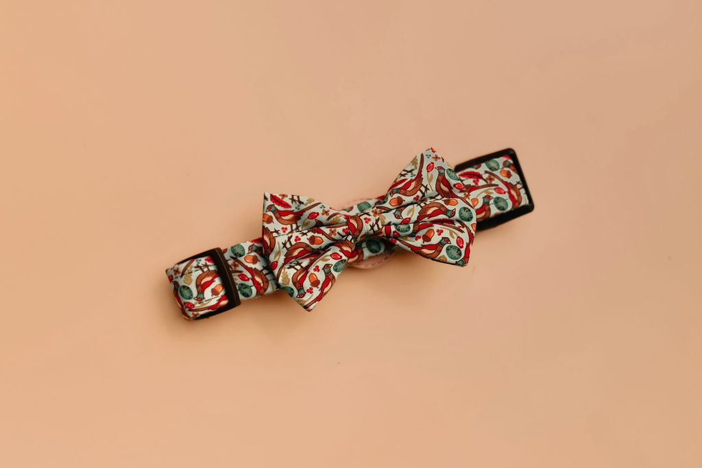 Pheasants Dog Bow Tie
